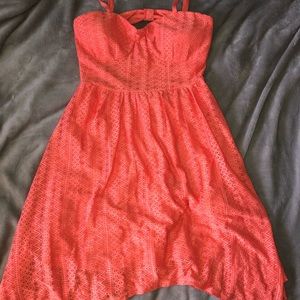 Pink/ Orange-ish Dress with open back!